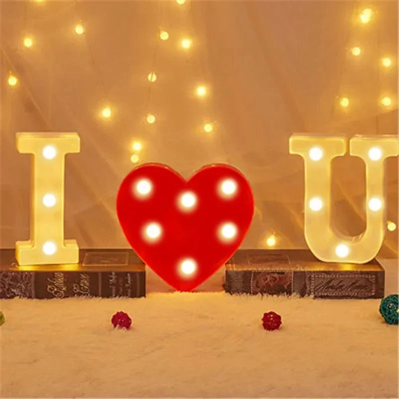 16cm Letter LED Night Light | Alphabet Luminous Decorative Lamp for Party