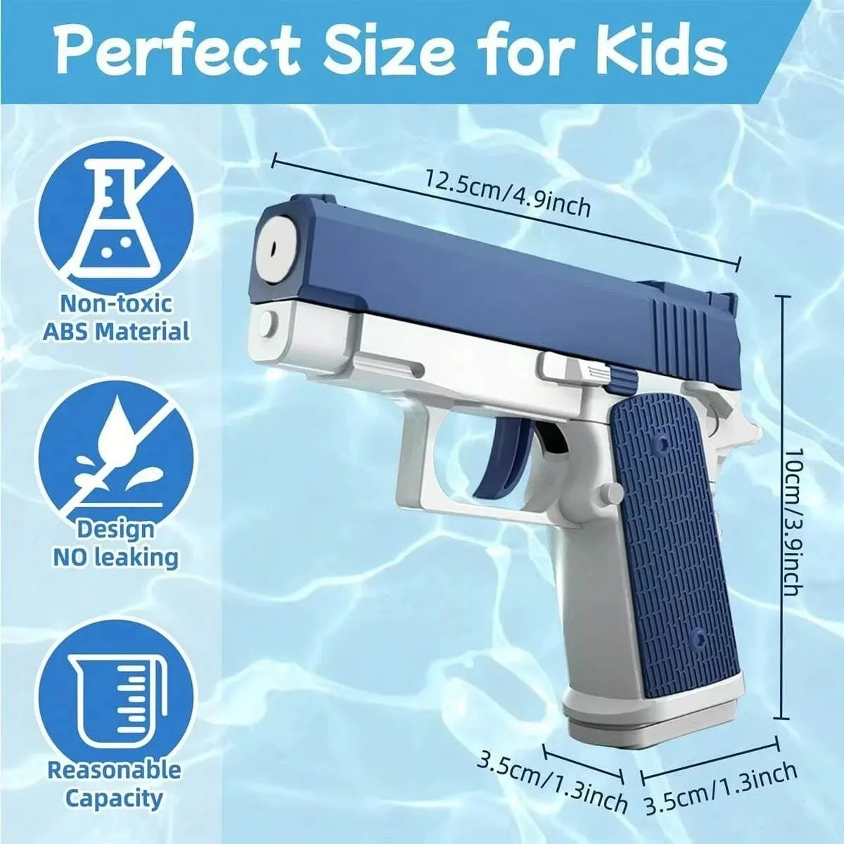 M1911 Water Gun Pistol Toy | Summer Pool Beach Squirt Blaster for Kids and Adults