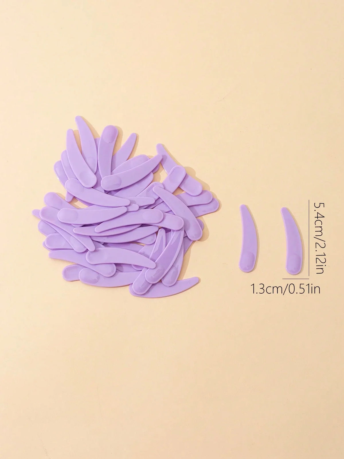 Plastic Face Cream Spoon Set | 50-Pack Crescent Spoons for Skincare