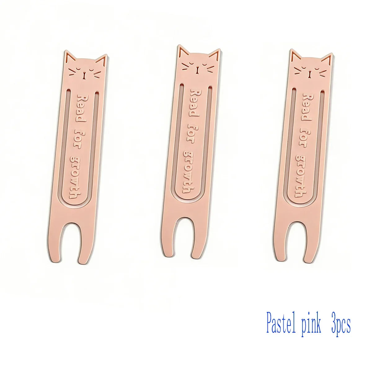 "Read for Growth" Reading Bookmarks, Creative Cat-Themed Labels, Reading Gifts for Book Lovers and Students, Multi-Color Options, 3-Piece Set