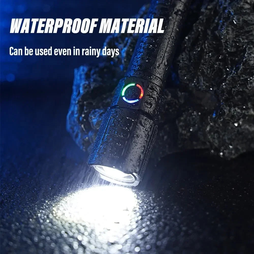 P50 LED Rechargeable Flashlight | 1600 Lumen Zoomable Torch