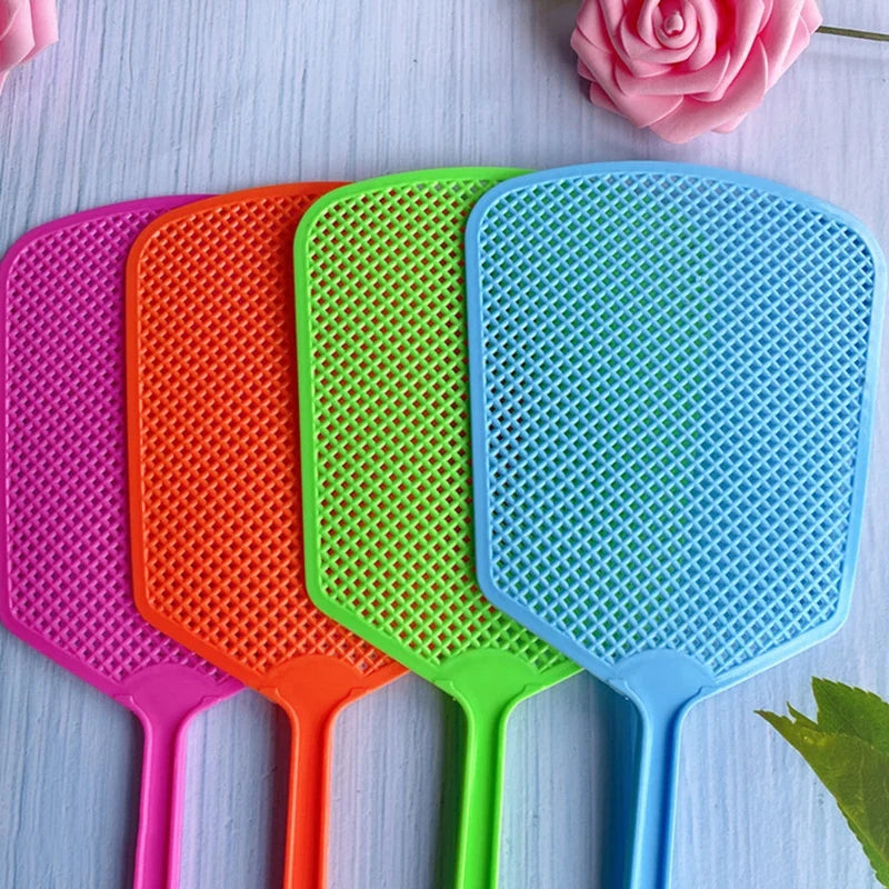 Large Plastic Fly Swatter | Extended Handle Manual Mosquito Swatter