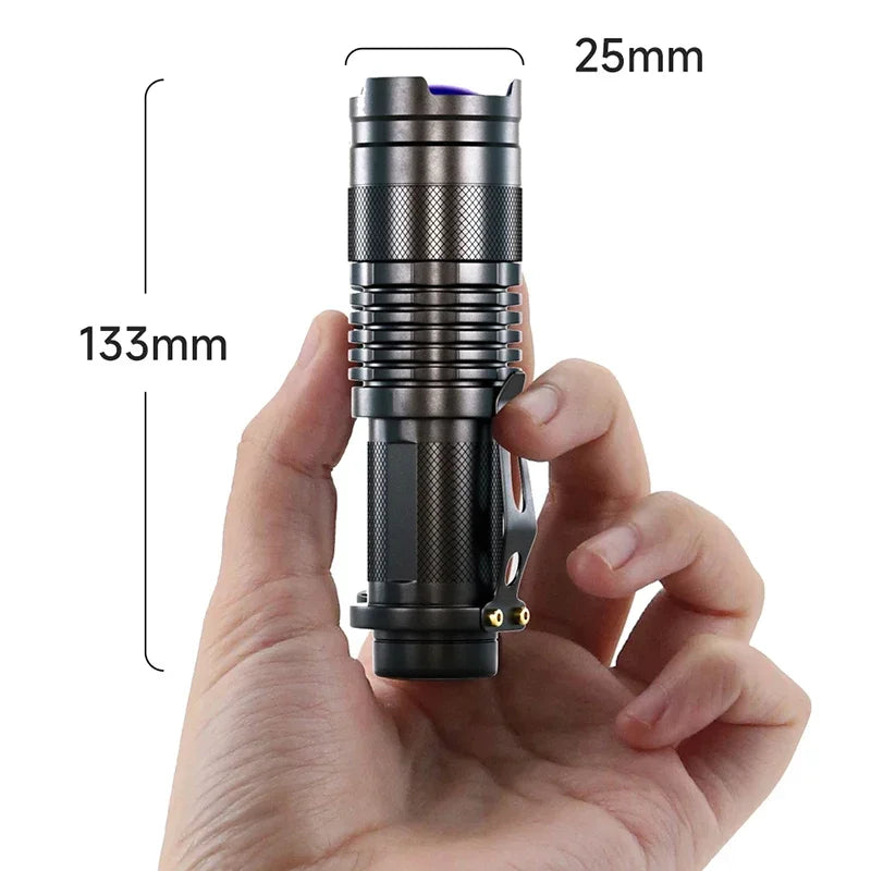 UV LED Flashlight 395nm Blacklight | Portable Pet Urine Detector & Scorpion Finder