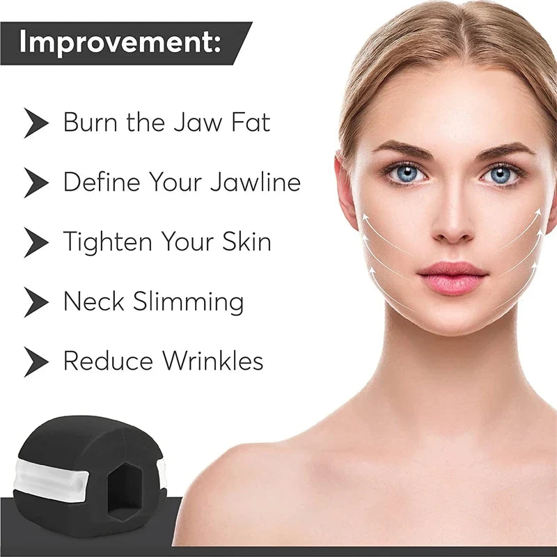 Jawline Exerciser with Storage Box | Silicone Chew Bite Trainer for Facial Muscle Toning