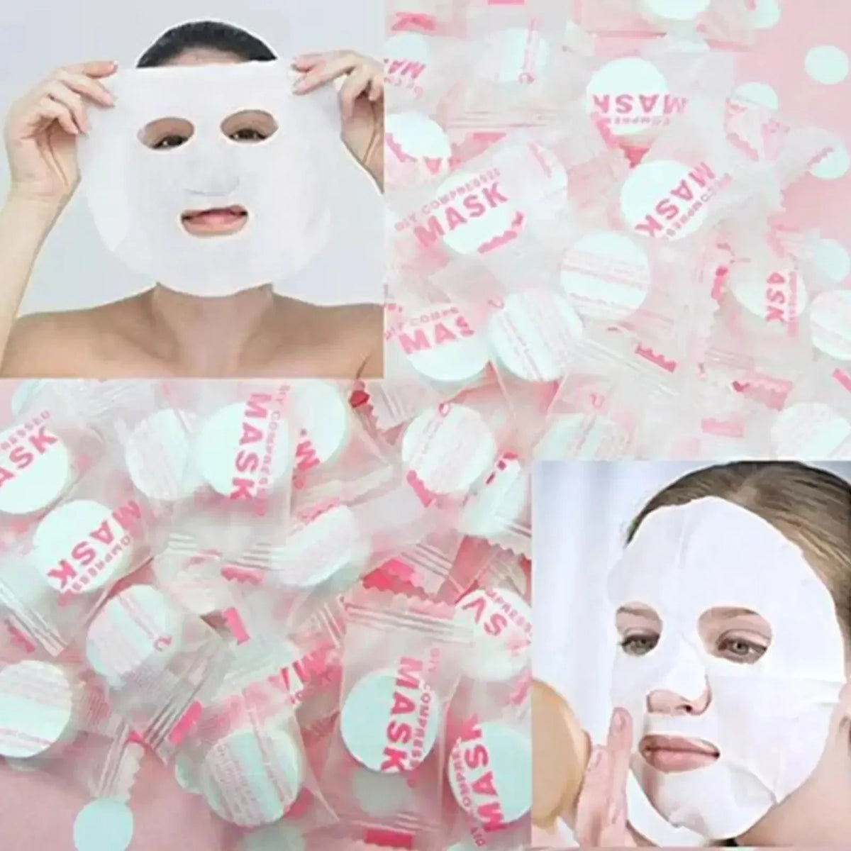 30/50 Pcs Disposable Compressed Face Towel | Portable Non-Woven Skin Care Mask Sheet