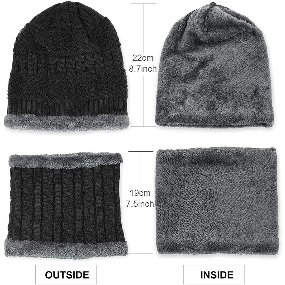 Kids Warm Knitted Hat and Scarf Set | Winter Accessories for Children