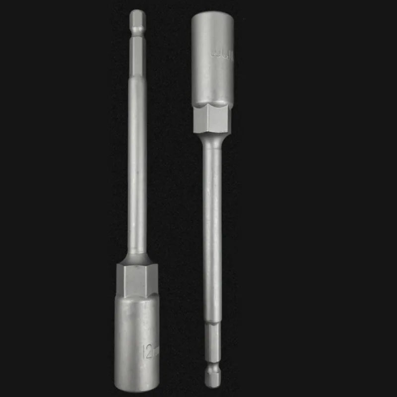 6-Piece Electric Drill Socket Adapter Bit Set | 150mm Hex Shank Nut Driver for Impact Drills