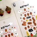 BONITO Kawaii Squirrel Acorn Stickers | Cute Paper Stickers for Scrapbooking and Journaling