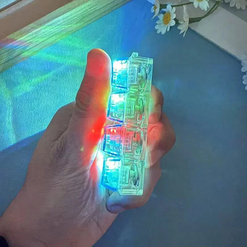Silent Fidget Keychain | 4-Key LED Mechanical Switch Tester
