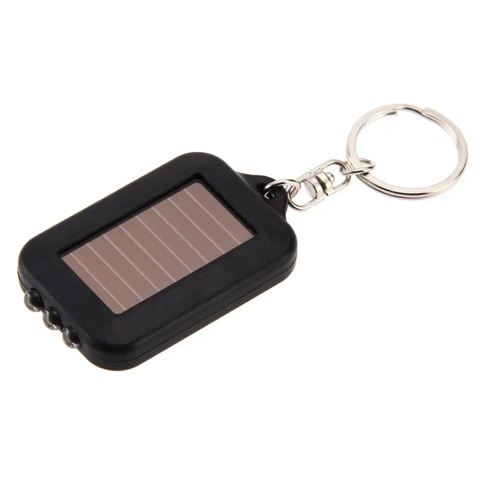 Portable LED Keychain Solar Flashlight | Mini Pocket Light for Outdoor Hiking