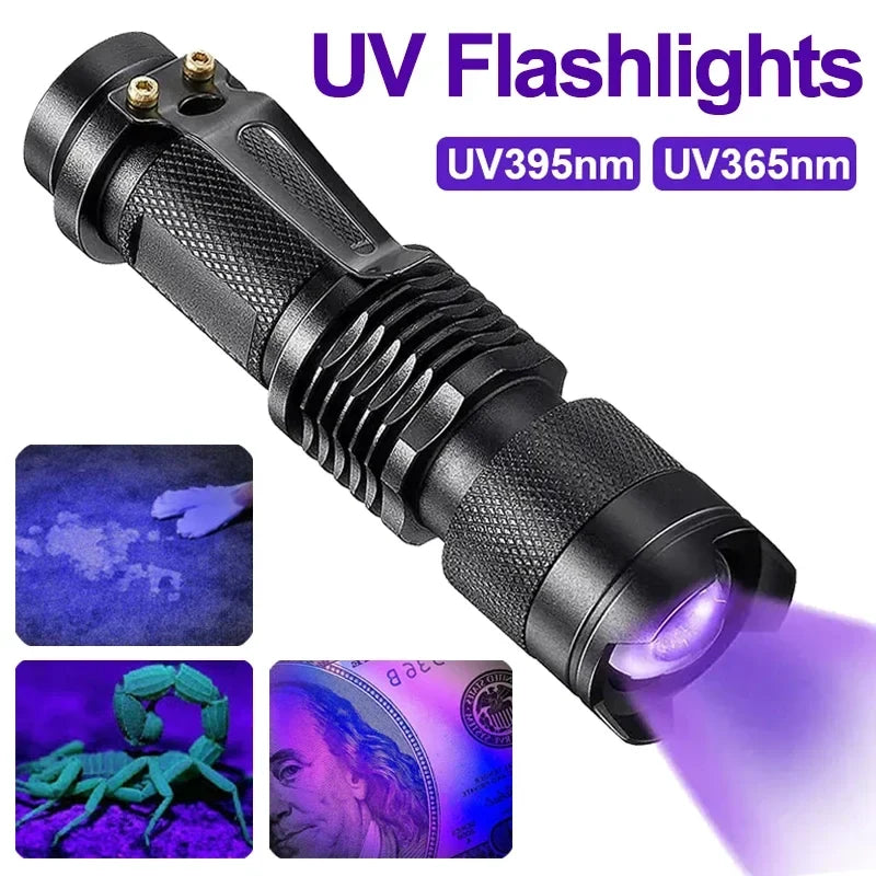 UV LED Flashlight | Ultraviolet 395nm Inspection Lamp for Pet Urine Detection