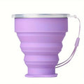Silicone Collapsible Travel Water Cup | Portable Camping Mug with Lid