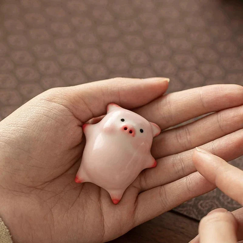 Bubbling Tea Pet Piggy Cartoon Ceramic Mug | Funny Gift