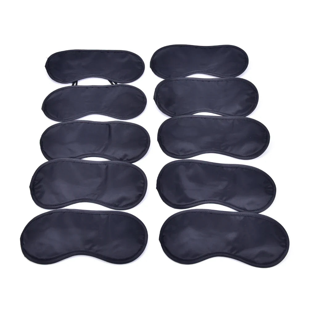 Sleep Eye Mask for Travel | 10 Pack Blackout Blindfold Set