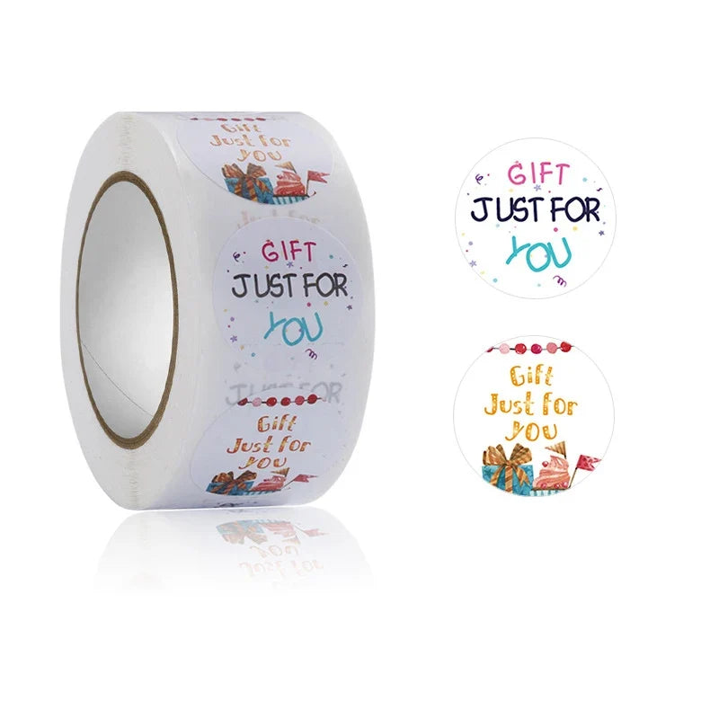 1 Inch Pink Thank You Sticker Labels | Small Business Package Seals
