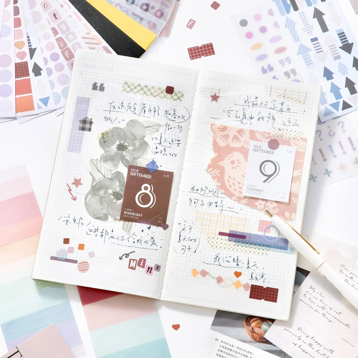 Colorful Dot Stickers for Journaling and Scrapbooking | 30pcs Paper Sticker Pack
