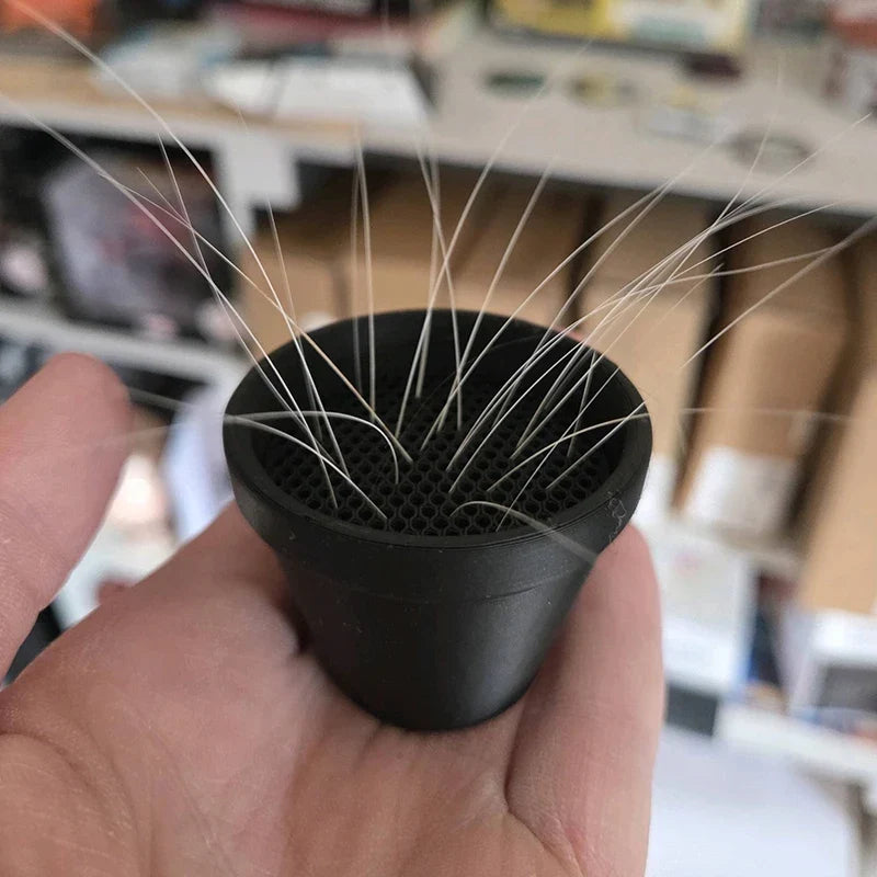 Mini Flower Pot Cat Whisker Holder | Pet Fur Collector Desktop Keepsake