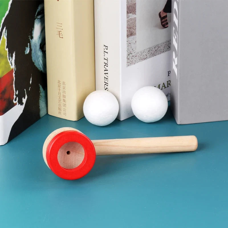 Wooden Balance Blowing Toys | Floating Blow Pipe Ball Game for Kids