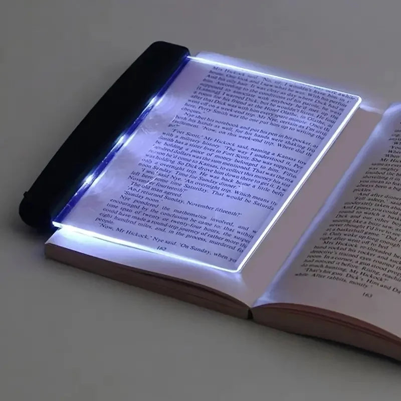 LED Book Light Eye Caring Flat Plate Panel Bookmark Light | Portable Reading Lamp for Bed Travel