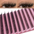 Mixed 8-16mm Long Volume Lash Clusters 200 Pieces Natural Individual DIY Eyelash Extensions Salon Quality Fake Lashes