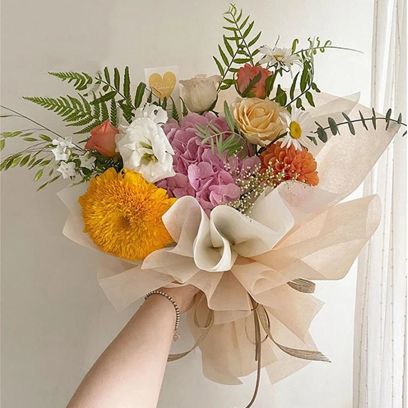 Soft Cotton Flower Wrapping Paper | Bouquet Lining for Gift DIY