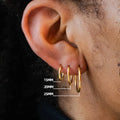 Gold Hoop Earrings for Women | Stainless Steel Round Huggies