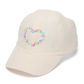 Embroidery Heart Children Baseball Cap for Girls | Ponytail Friendly Sun Hat