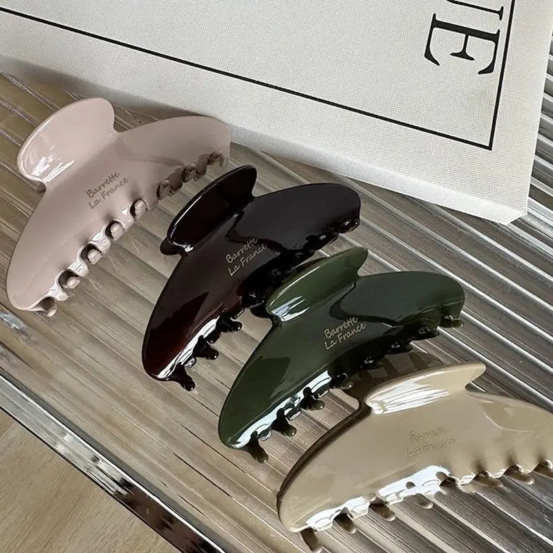 1Pc Large Crab Hair Clips Shark Clip Retro Korean Acetate Hair Claw Simple Hairpin Fashion Hair Accessories For Woman Girls.