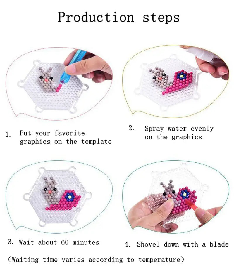 500Pcs Water Beads Set | 30 Color Aqua Beads for Kids Creative Play