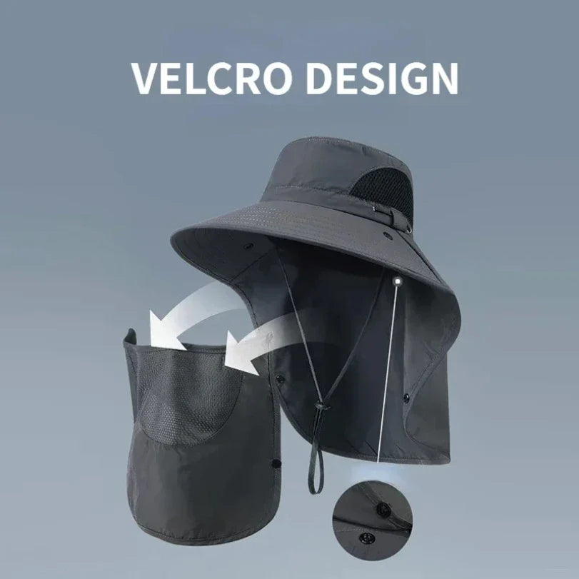 All-Season Outdoor Sun Hat | UV Protection Fishing Cap with Neck Flap