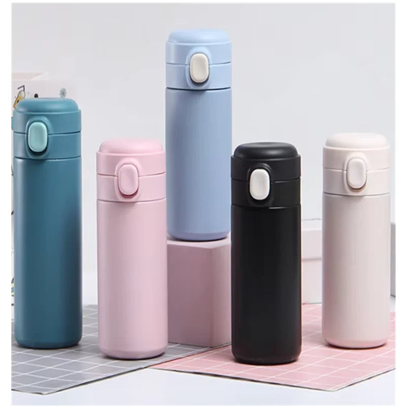420ml Stainless Steel Vacuum Water Bottle | Leak Proof Thermos with Bounce Cap