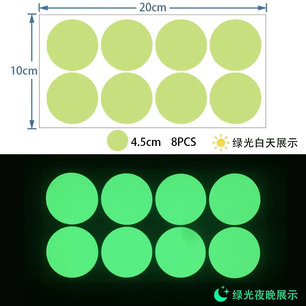 Glow in the Dark Wall Stickers | Luminous Dots Decals for Kids Room