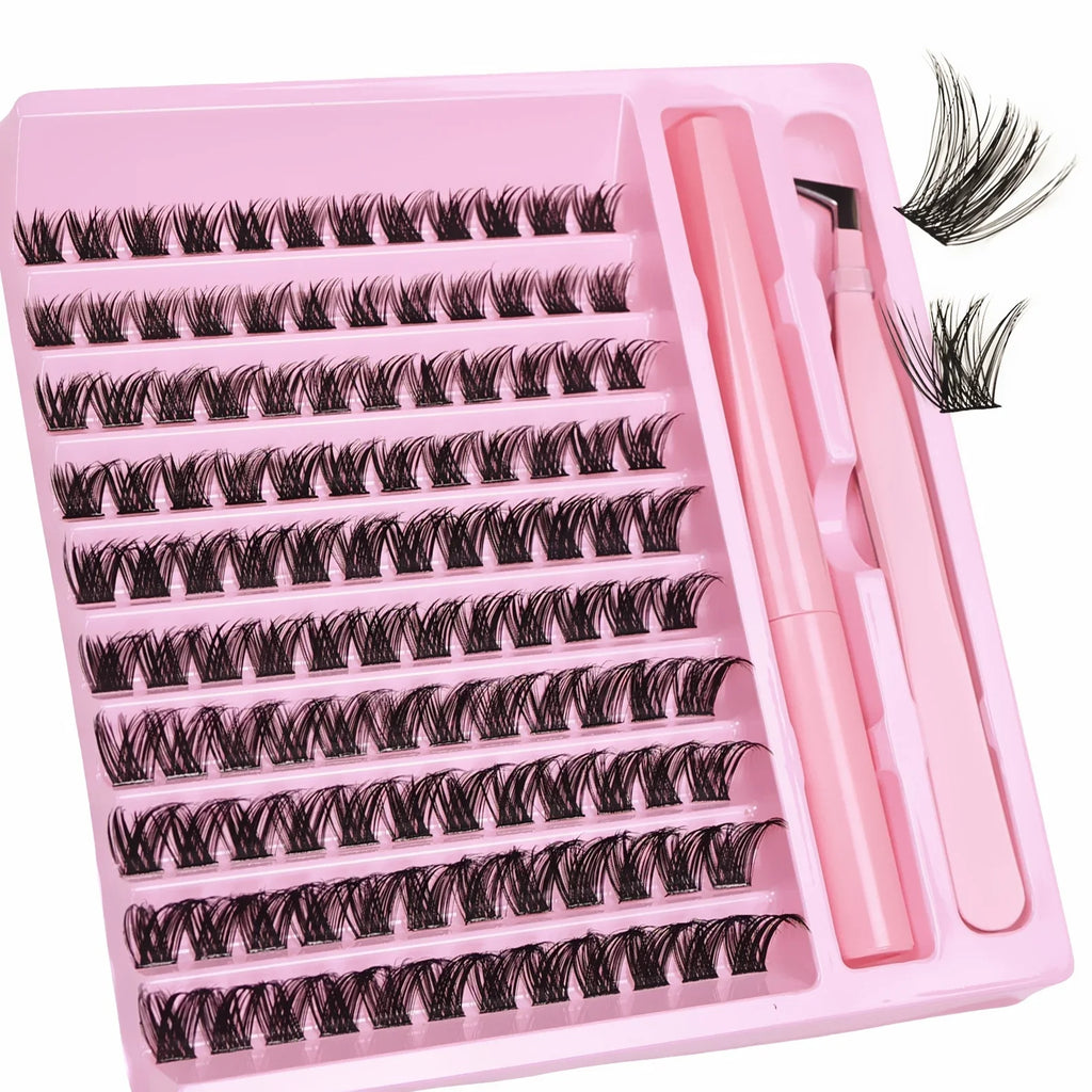 DIY Lash Extension Kit Lash Clusters With Bond Individual Lashes Kit Cluster Lashes Wispy D Curling False Eyelash Clusters