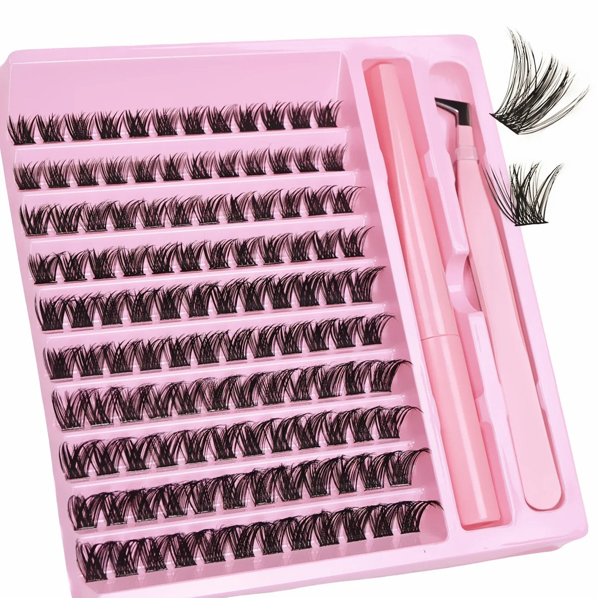 DIY Lash Extension Kit Lash Clusters With Bond Individual Lashes Kit Cluster Lashes Wispy D Curling False Eyelash Clusters