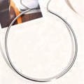 Dainty 4MM Wide Choker Necklace for Women,Silver Color Stainless Steel Necklaces, Torques Young Girls Gift Waterproof Jewelry