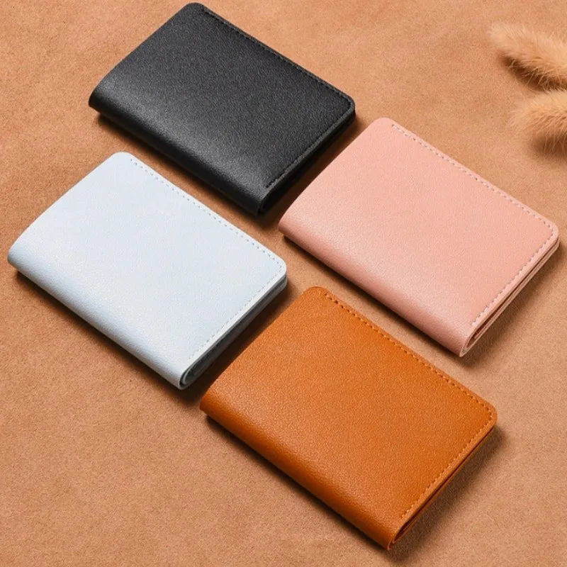 Classic PU Leather Slim Wallet | Unisex Card Holder and Coin Purse