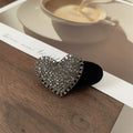 Beautiful Heart-shaped Hairpins for Women Shiny Rhinestone Small Spring Clip Hair Ornaments
