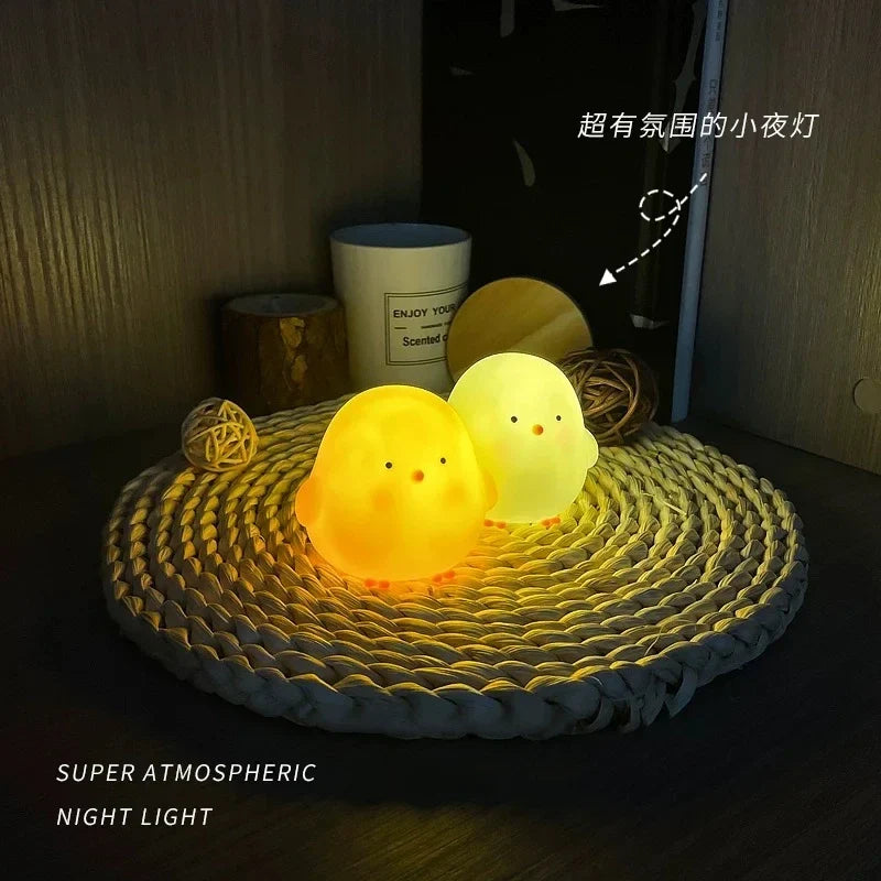 Cute Chicken Night Light | Soft Glow Bedside Lamp for Kids Room