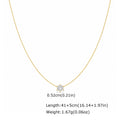 Minimalist Solitaire Zircon Choker Necklace, Crystal Pendant, 18K Gold Plated Stainless Steel Clavicle Chain Jewelry