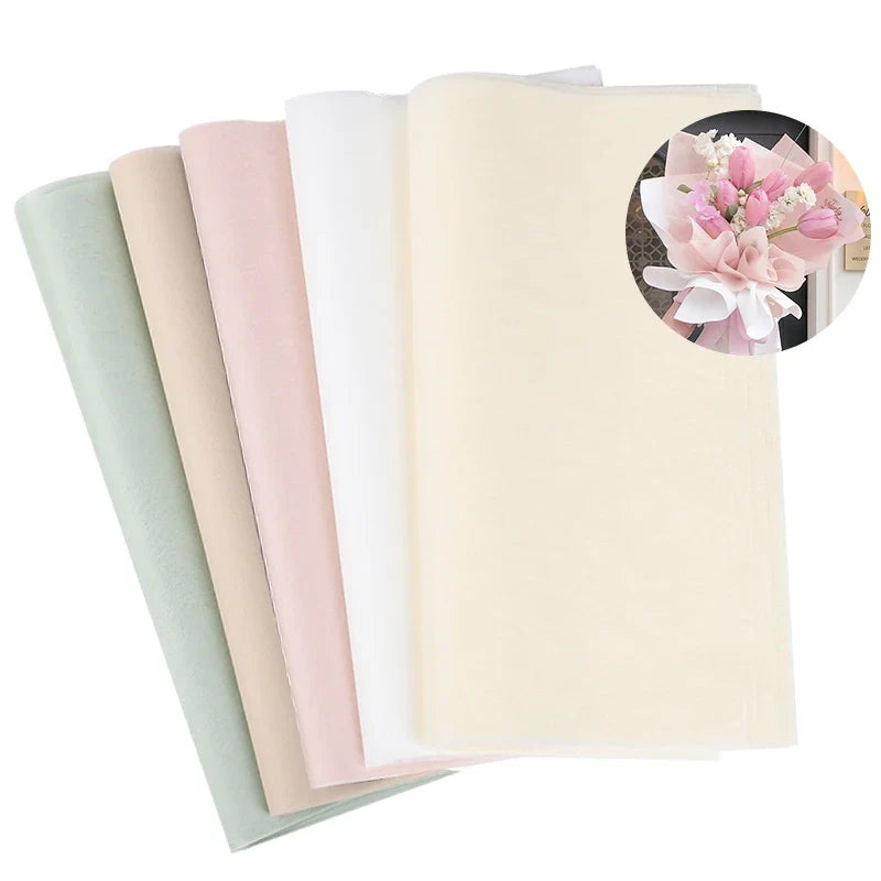 40Pcs Soft Cotton Flower Wrapping Paper | Bouquet Lining for DIY Gifts