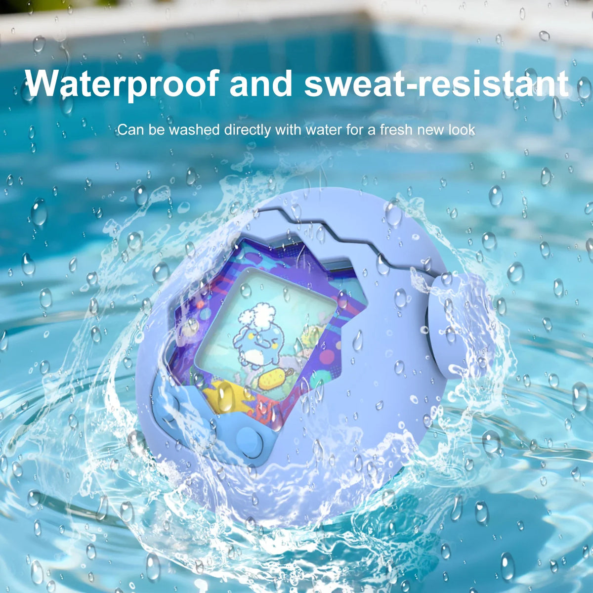 Silicone Cover with Thumb Grips and Lanyard | Soft Protective Case for Tamagotchi Paradise