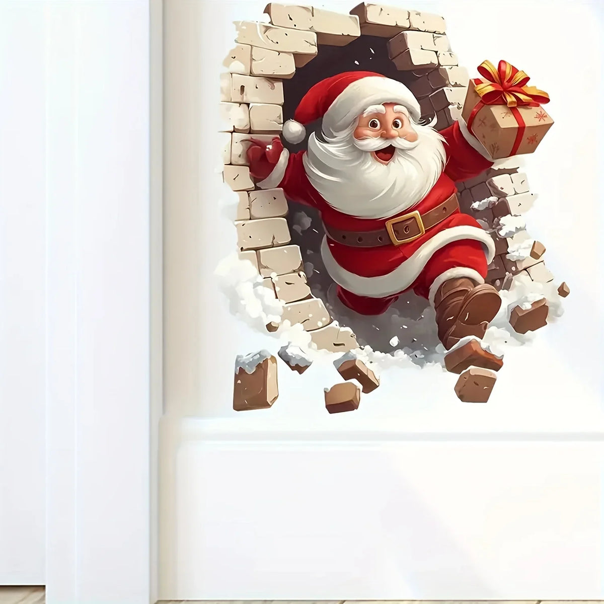 Santa Claus Wall Decal | Self-Adhesive Christmas Vinyl Sticker
