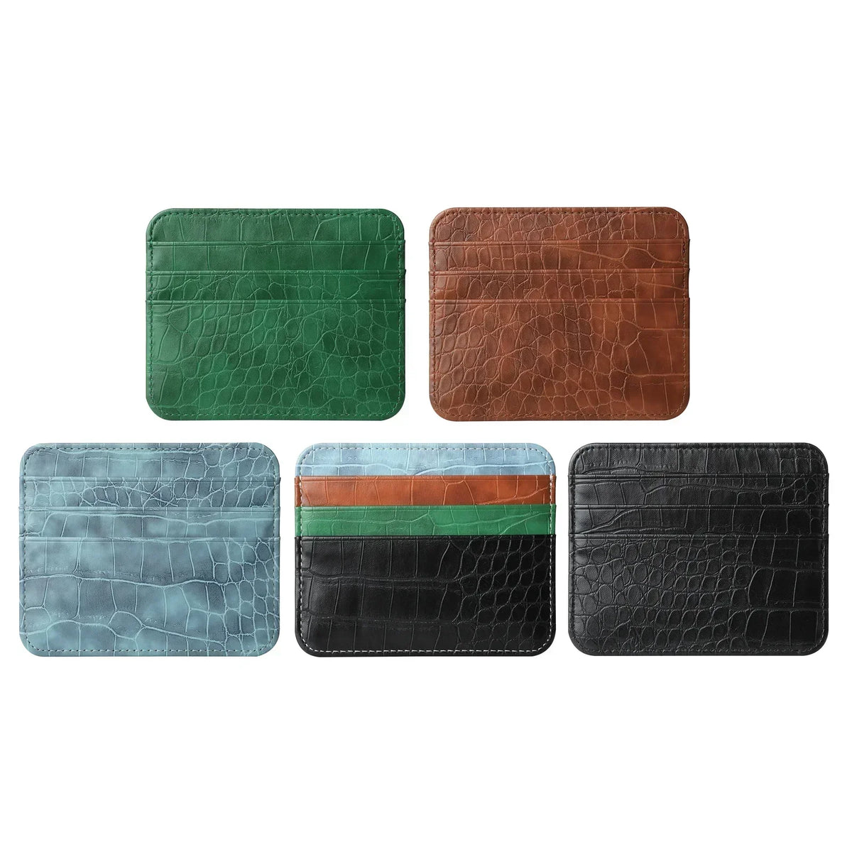 Slim Thin Mini ID Card Holder | PU Leather Credit Card Case for Men and Women