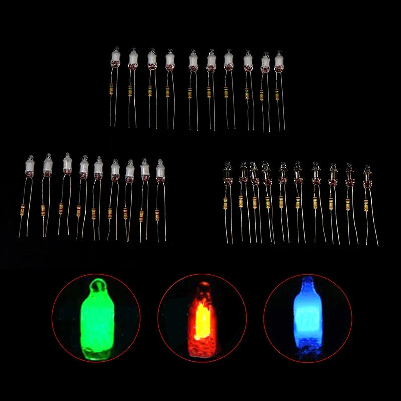 Neon Indicator Light Bulbs 10-Pack | 220V with Built-In Resistor
