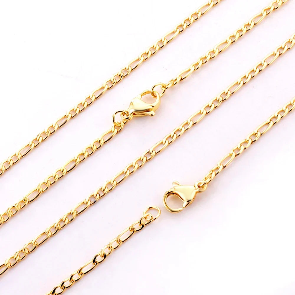 ASONSTEEL Stainless Steel Cuban Link Chain Necklace | Gold Unisex Trendy Jewelry