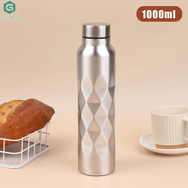 1000ml Stainless Steel Water Bottle | Leak-Proof Sport Flask for Gym, Camping & Travel