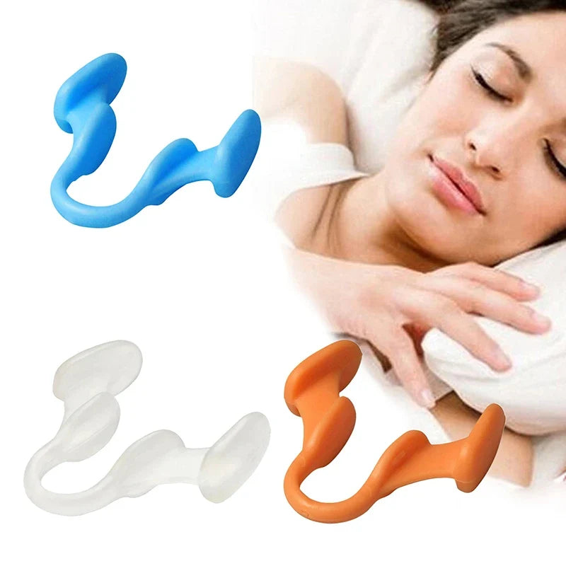 Silicone Nose Clip Sleeping Aid | Anti Snoring Nasal Dilator for Better Sleep