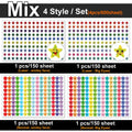 Happy Face Stars Reward Sticker Pack | 450-3000 Sheets for DIY Decor