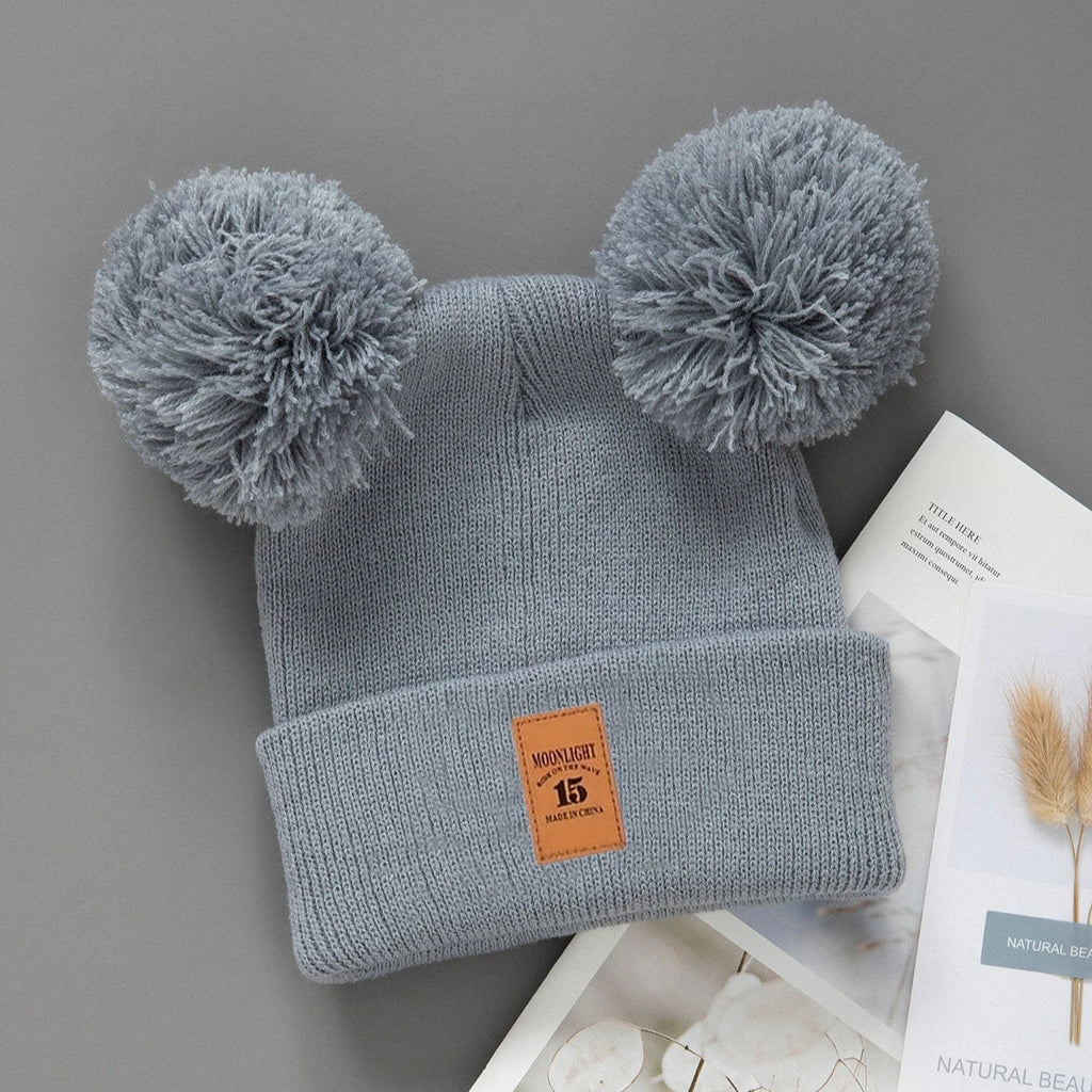 Baby Knit Pom Pom Hat | Warm Winter Cap for Toddlers