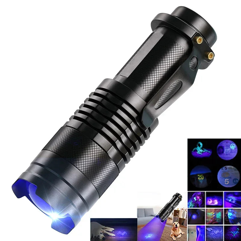 UV LED Flashlight 395nm | Portable Blacklight Detector for Pet Urine, Scorpions & More